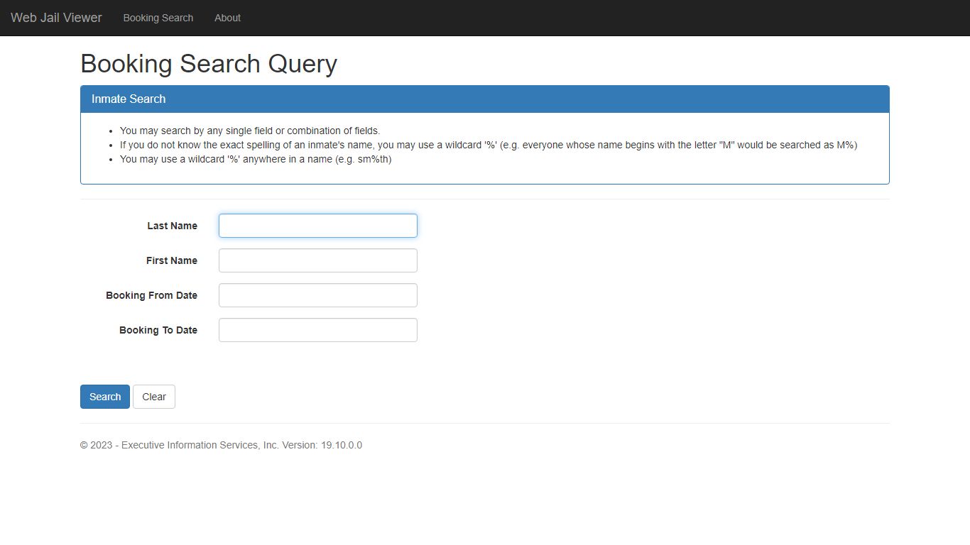 SelectListItems - Web Jail Viewer - Klamath County